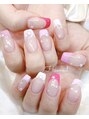 ネイルアバンス 泉大津店(Nail AVANCE.)&nbsp;ピンクフレンチ×パール