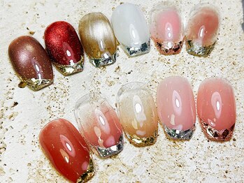 ノクターン(Nocturne)の写真/シンプル派だけど華やかさも欲しい方に☆普段使いからブライダルまで上品シンプルネイルで美しい指先へ♪