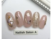 ネイリッシュサロン エー(Nailish Salon A)/ニュアンスミラーネイル