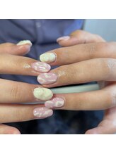 プリュネ(Prune)/ホワイト/ピンク