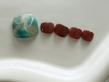 アンドネイル(+ and Nail)/フット/ターコイズデザイン/水色