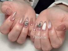 ピカネイル 上野 御徒町(Pika Nail)/マグネットｘピンクｘパーツ