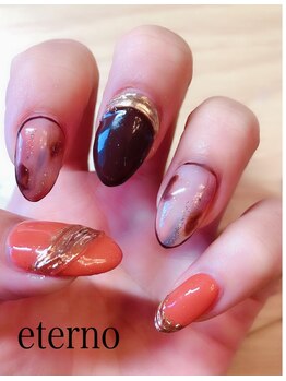 エテル(eterno)/秋のニュアンスネイル