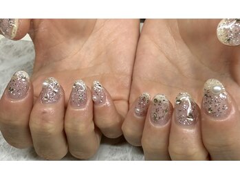 イーム(eam)/カジュアル銀箔ネイル