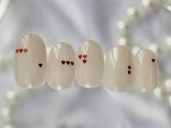 ネイルマムジジ(nailmum jiji)/ワンカラー ハート ジェルネイル
