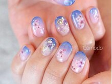 ネイル アトリエ コモード(nail atelier Comodo)/絵画ネイル ［夜桜］