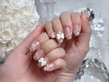 エンジェルガーデンネイル 池袋店(Angelgarden nail)/ワンホンリボンネイル