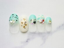 池袋ネイルサロン イイネイル(Ee-Nail)/ミントチョコネイル全員￥8500