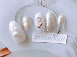 バラ×ニュアンスネイル