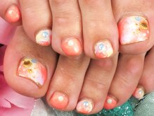 オリビア ネイル(OLIVIA NAIL)/フラワー☆フットネイル