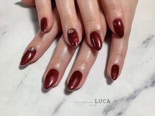 ネイルアトリエルカ(nail atelier LUCA)/M-491 パールボルドーネイル