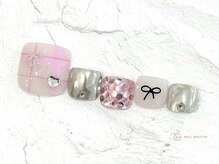 ネイルメゾン 池袋店(NAIL MAISON)/チェックリボン¥9000