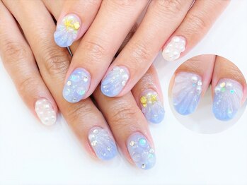 ネイルコレクション ピンク(Nail Collection Pink)/ジェル放題：夏：人魚の鱗：水滴