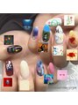 エム(M)&nbsp;ジャケットネイル☆特殊アートです♪事前連絡が必要です！