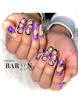 バロン 心斎橋店(BARON)/ジェルネイル ☆ 蝶々
