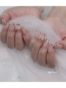 メル ネイル(Mel nail)/レオパードフレンチ