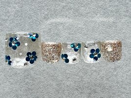 ラメ花キラキラ茶¥8500