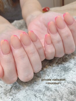 プライベート ネイルサロン マーマ(murmur)/バイカラーフレンチ