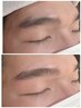 メンズ美眉WAX×黄金比スタイリング×毛量調整　￥5500