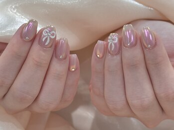 ルレーブ(LE REVE)/ミラーネイル×リボン