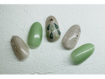 ネイルロッソ 浅草店/クリスマスネイル