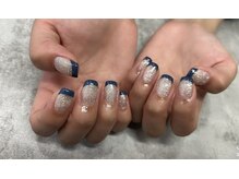 ナチュア(nature)/くすみブルーのフレンチ