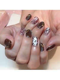 秋冬おすすめレオパードネイル