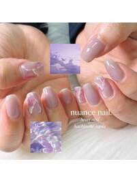 パープルニュアンスネイル