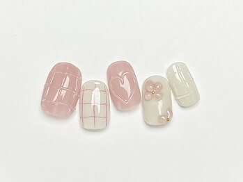 やわらかチェックネイル