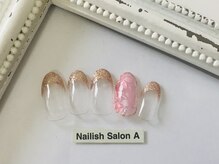 ネイリッシュサロン エー(Nailish Salon A)/シンプルラメフレンチ