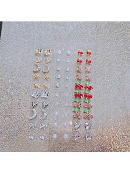 アイラッシュマルヴァ(Eye Lash Malva)/耳つぼジュエリー☆パーツ