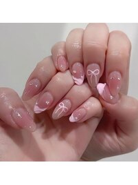 自爪ネイルデザイン