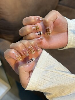 ネイルサロン エーナイン 札幌大通本店/秋カラー持ち込みデザイン♪