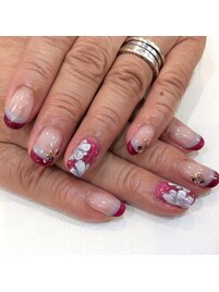 グレー ボルドーネイル