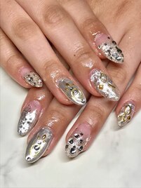 シルバーきらきらnail