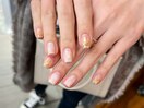 ホワイト系ニュアンスネイル