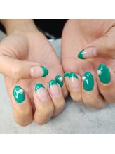 ネイルサロン キラップ(Nail Salon KiLAP)/カラーフレンチ×パール￥7680
