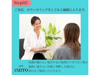 アクト クロ(ACT curro)/脱毛施術の流れStep02