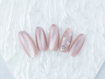 ~ピンクマグネットネイル~