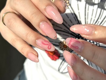 ソワン 恵比寿(Soin)/韓国風ぷっくりリボンネイル