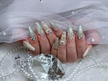ミミネイル(Mimi nail)/オーロラリボン×キラキラ