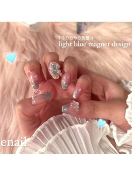 イーネイル(ENAIL)/ガーリーリボンネイル