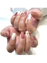 エーナイン イオンモール盛岡南店/ガーリーお花ネイル♪