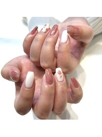 ガーリーお花ネイル♪