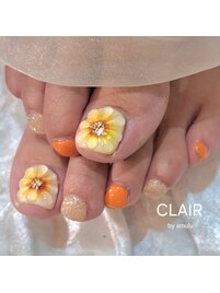 ぷっくりお花ネイル