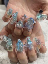 推し活 ぷくぷくシールネイル