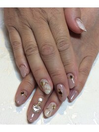 ～秋大理石ネイル～