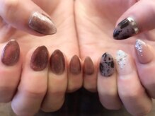 プラハネイル(+HER 美甲)/マグネット×ダルメシアン