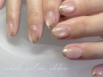 ネイルサロンアビー 北千住店(abbie)/マグネットミラーフレンチ¥12650