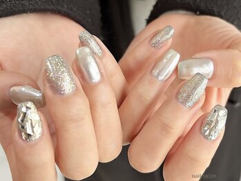 ネイルサロン マルコ(nail salon MARCO)/シルバーネイル